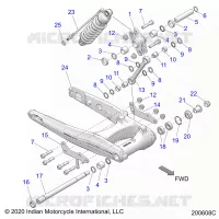 SUSPENSION ARRIERE ASM., SWING ARM AND SHOCK