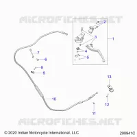 CONTROLS, LEVIER D'EMBRAYAGE AND CABLE