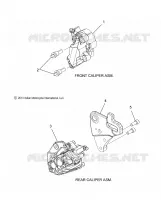 ETRIER DE FREINS, FRONT AND REAR