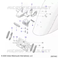 SUPPORT PLAQUE D'IMMATRICULATION/REAR LIGHT HOUSING