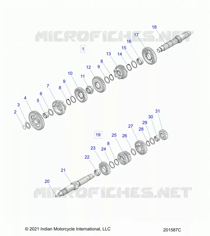 SYSTÃˆME DE TRANSMISSION, INPUT/OUTPUT SHAFT ASM.