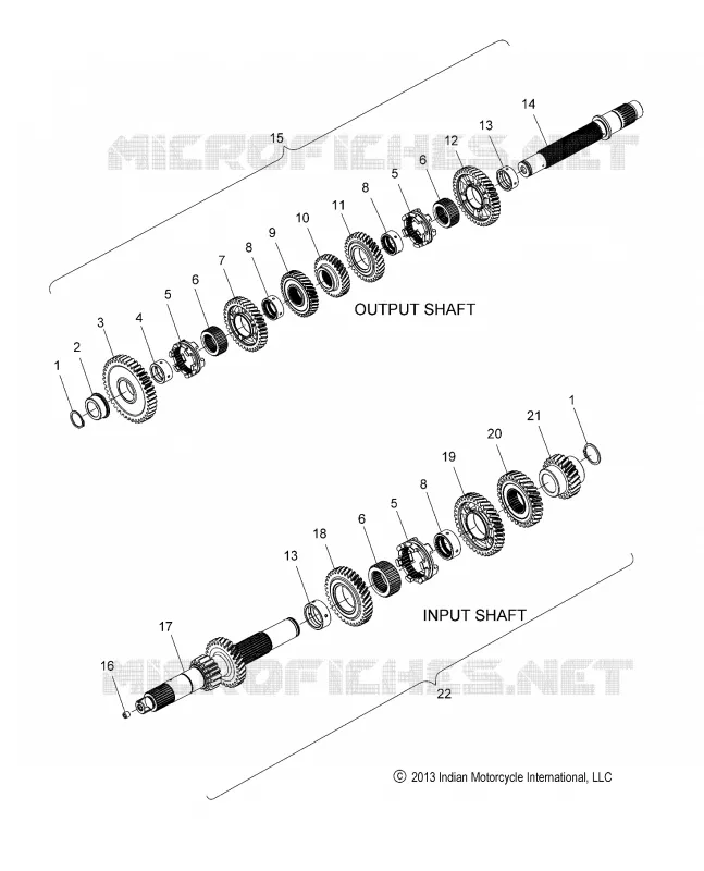 SYSTEME DE TRANSMISSION, INPUT/OUTPUT SHAFT ASM.