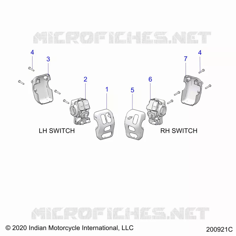 ELECTRICITE, SWITCH CONTROLS, LH/RH