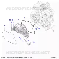 ENGINE, PRIMARY AND COUVERCLE D'EMBRAYAGE