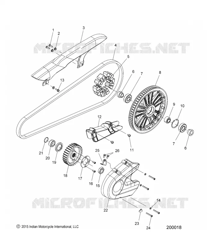 SYSTÃˆME DE TRANSMISSION, SPROCKETS, GUARDS AND BELT