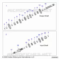 SYSTÃˆME DE TRANSMISSION, INPUT/OUTPUT SHAFT ASM.