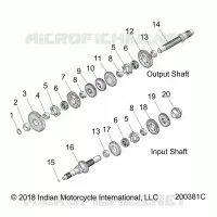 SYSTÃˆME DE TRANSMISSION, INPUT/OUTPUT SHAFT ASM.