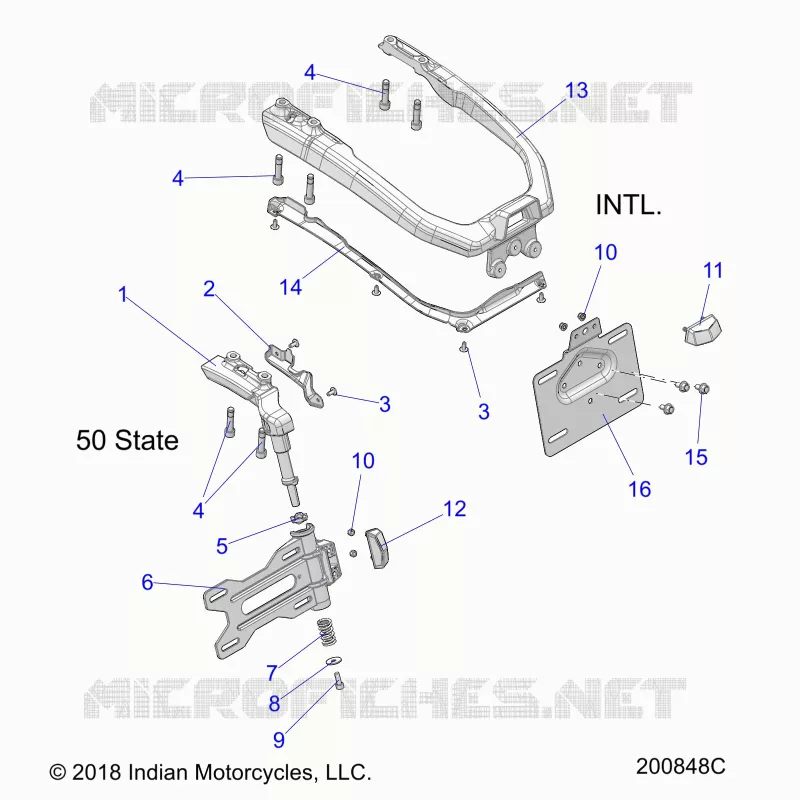CHASSIS, LICENSE PLATE HOLDER