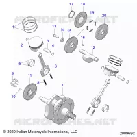 ENGINE, PISTON AND VILEBREQUIN