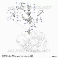 MOTEUR, IGNITION, THERMOSTAT HOUSING ASM.