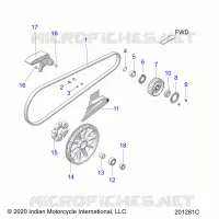 SYSTÃˆME DE TRANSMISSION, DRIVE SPROCKET, BELT AND GUARD