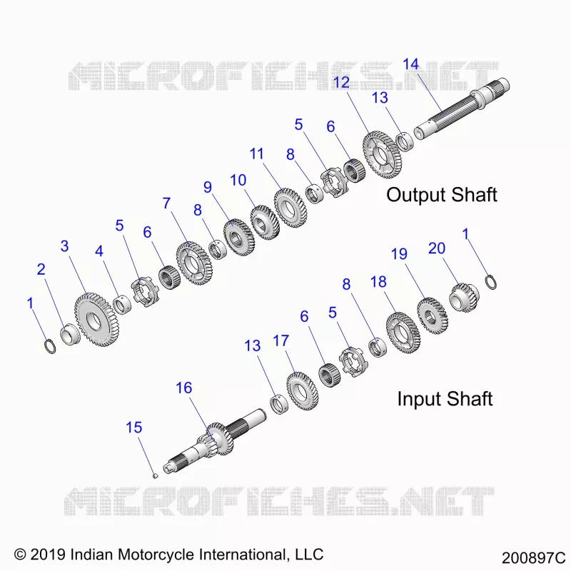 SYSTÃˆME DE TRANSMISSION, INPUT/OUTPUT SHAFT ASM.