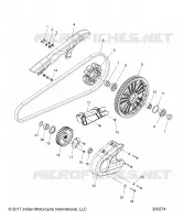DRIVE TRAIN, SPROCKETS, GUARDS AND BELT