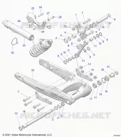 SUSPENSION ARRIERE ASM., SWING ARM AND SHOCK (E-PRELOAD)