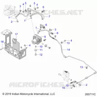 FREINS, FREIN LINE, REAR, AND ABS MODULE ASM.