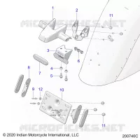 SUPPORT PLAQUE D'IMMATRICULATION/REAR LIGHT HOUSING