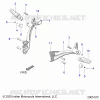 CHASSIS, PASSENGER FOOTPEGS
