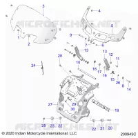 CARENAGES ASM, WINDSHIELD MOUNT