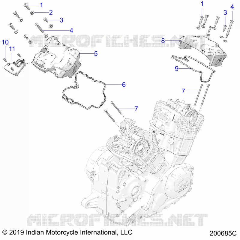 ENGINE, COUVERCLE SOUPAPES