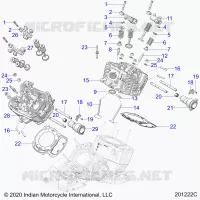 ENGINE, CULASSE, CAMSHAFT AND VALVE ASM.