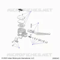FREIN AVANT, LEVER AND MASTER CYLINDER