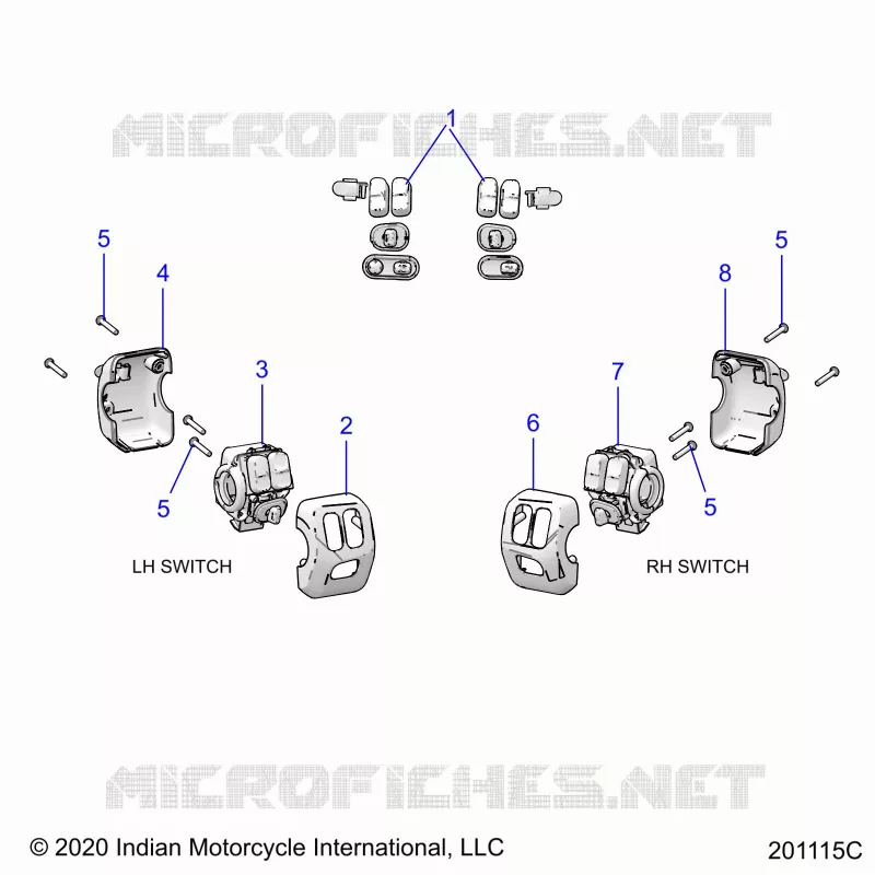 ELECTRICITE, SWITCH CONTROLS, LH/RH