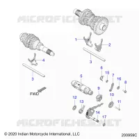 DRIVE TRAIN, FOURCHETTES DE SELECTION AND DRUM