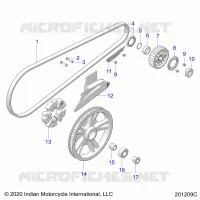 SYSTÃˆME DE TRANSMISSION, DRIVE SPROCKET, BELT AND GUARD