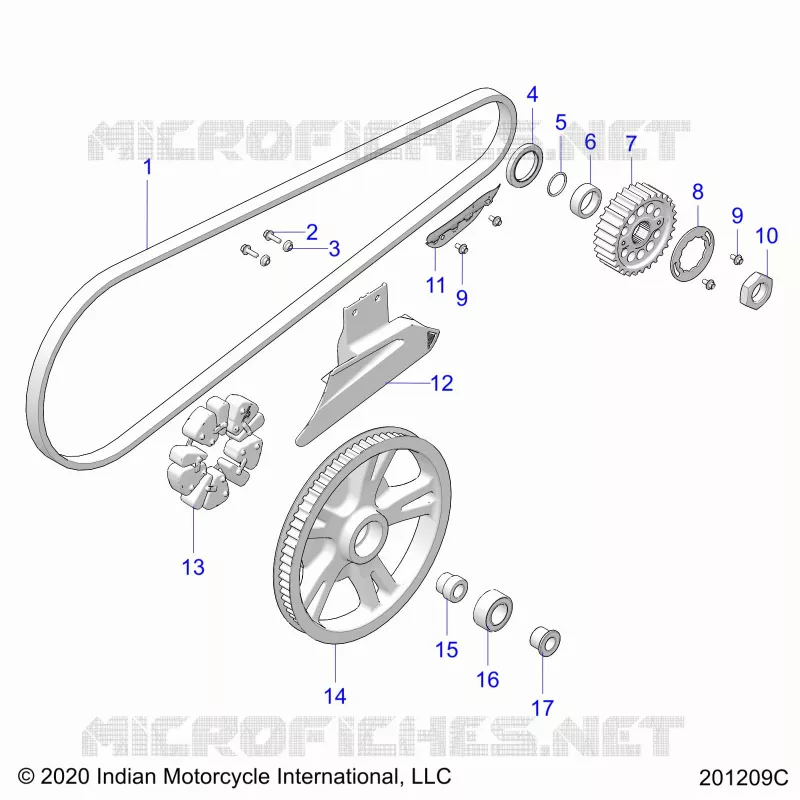 SYSTÃˆME DE TRANSMISSION, DRIVE SPROCKET, BELT AND GUARD