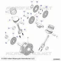 ENGINE, PISTON AND VILEBREQUIN
