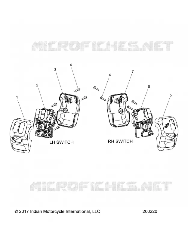 ELECTRICITE, SWITCH CONTROLS, LH/RH
