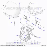 CARENAGES ASM, WINDSHIELD MOUNT