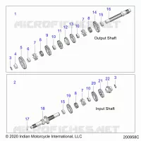 SYSTÃˆME DE TRANSMISSION, INPUT/OUTPUT SHAFT ASM.