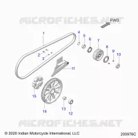 SYSTÃˆME DE TRANSMISSION, DRIVE SPROCKET, BELT AND GUARD