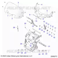 CARENAGES ASM, WINDSHIELD MOUNT