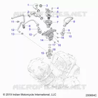 MOTEUR, IGNITION, THERMOSTAT HOUSING ASM.