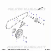 SYSTÃˆME DE TRANSMISSION, DRIVE SPROCKET, BELT AND GUARD