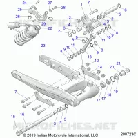 SUSPENSION ARRIERE ASM.,  SWING ARM AND SHOCK