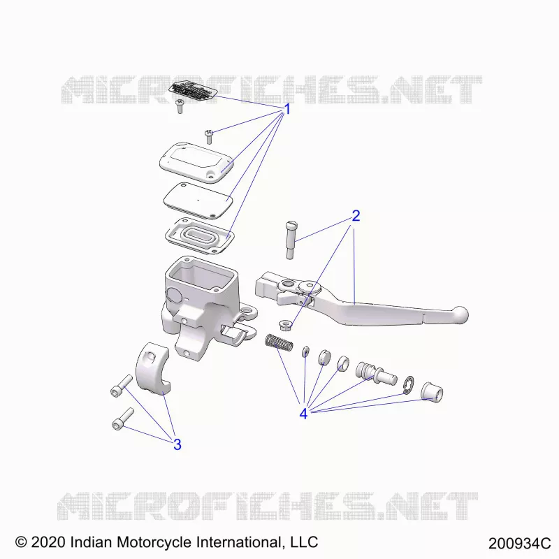 FREIN AVANT, LEVER AND MASTER CYLINDER