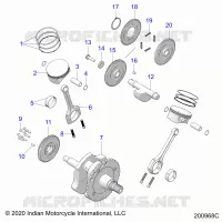 ENGINE, PISTON AND VILEBREQUIN