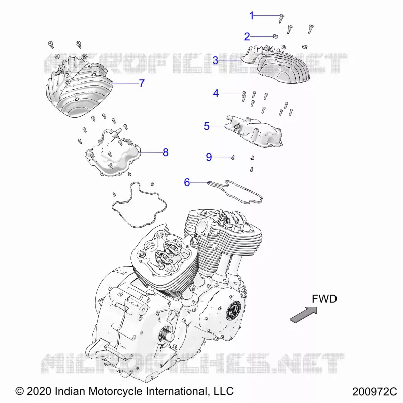 MOTEUR, ROCKER COVERS