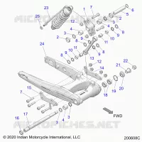SUSPENSION ARRIERE ASM., SWING ARM AND SHOCK