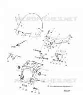 CARENAGES ASM, WINDSHIELD MOUNT