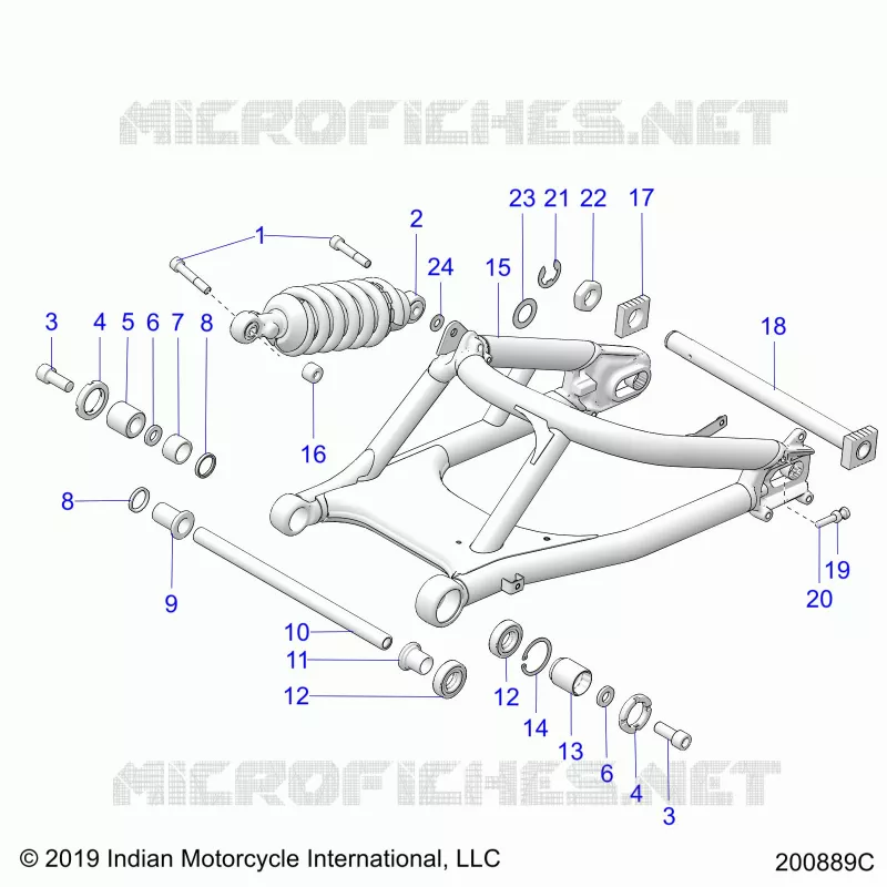 SUSPENSION,REAR SWING ARM/AMORTISSEUR