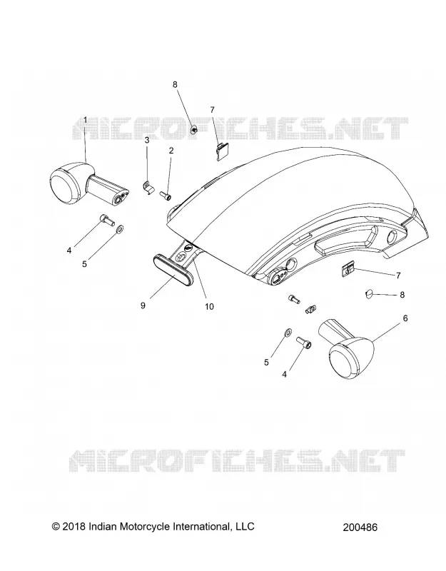 ELECTRICITE, REAR TURN SIGNALS AND REFLECTOR