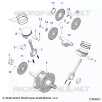 ENGINE, PISTON AND VILEBREQUIN