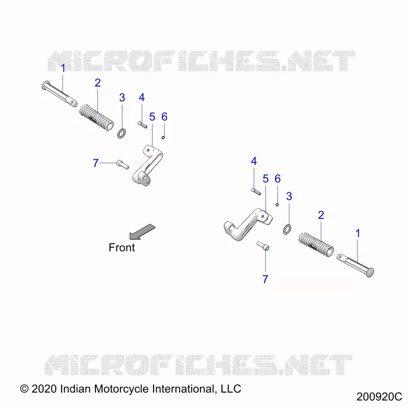 CHASSIS, FOOTPEG, PASSENGER
