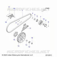 SYSTÃˆME DE TRANSMISSION, DRIVE SPROCKET, BELT AND GUARD