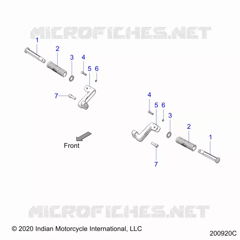 CHASSIS, FOOTPEG, PASSENGER