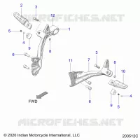 CHASSIS, PASSENGER FOOTPEGS